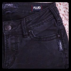 SILVER JEANS CO. FLUID DENIM 💫 Skinny Black Jeans